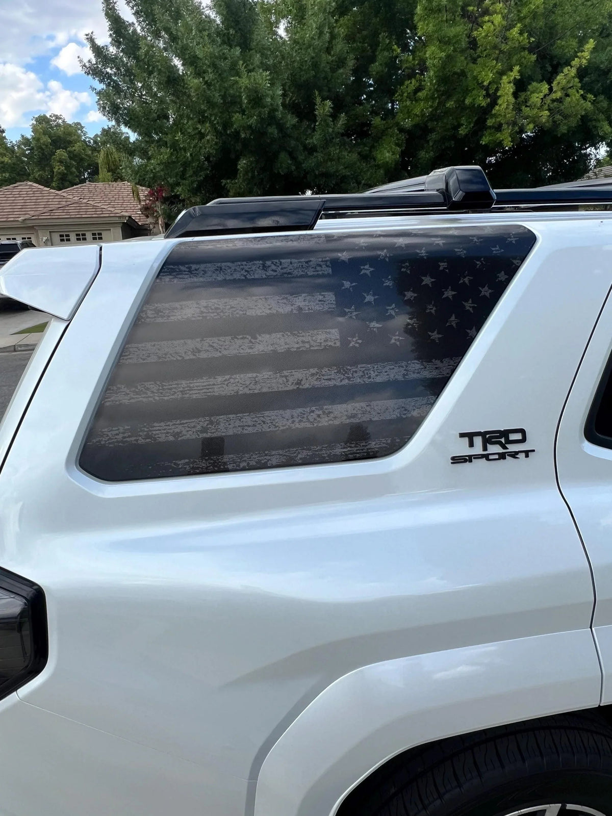 USA American Flag Rear Window Overlays V2 (Perforated) - 2025+ 4Runner