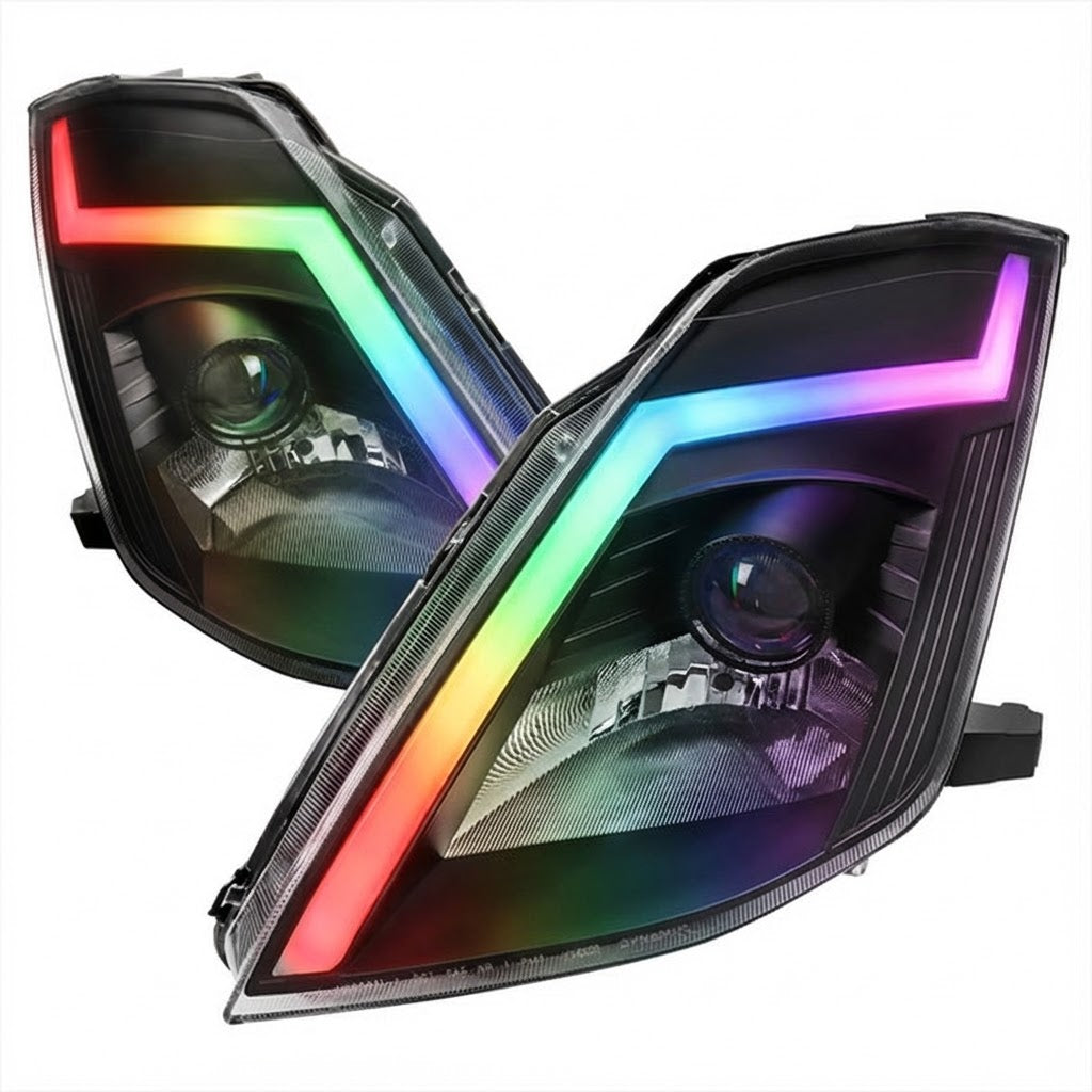 NTXGlow RGB Headlights (2003–2005 Nissan 350Z)