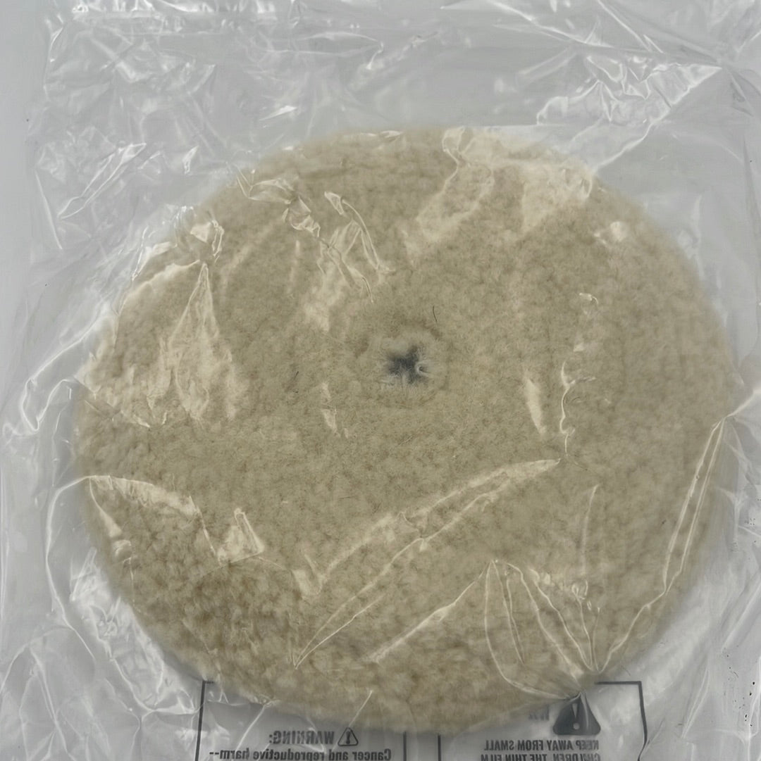 White Wool Compounding Pad 6.5 inch