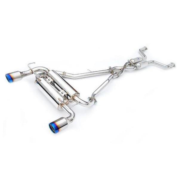 JDMuscle Invidia [03-06 G35 Coupe] Gemini Cat-Back Exhaust - Rolled Titanium Tips