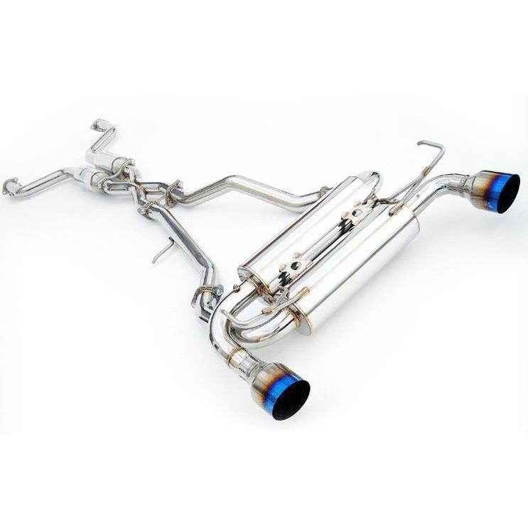 JDMuscle Invidia [14-16 Q50] Q300 Cat-Back Exhaust - Single-Layer Titanium Tips