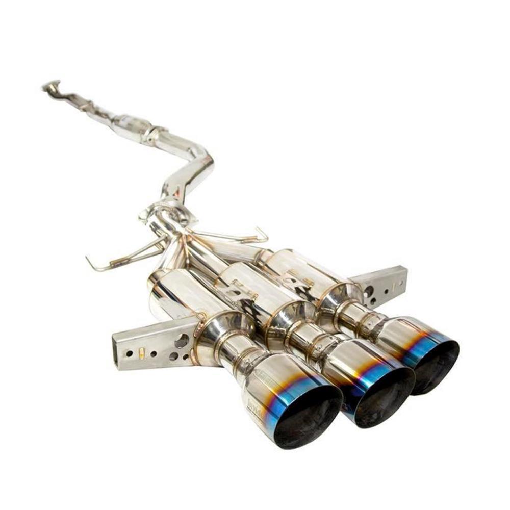 JDMuscle Invidia [17-21 Civic Type R] R400 Cat Back Exhaust - Titanium Burnt Tips