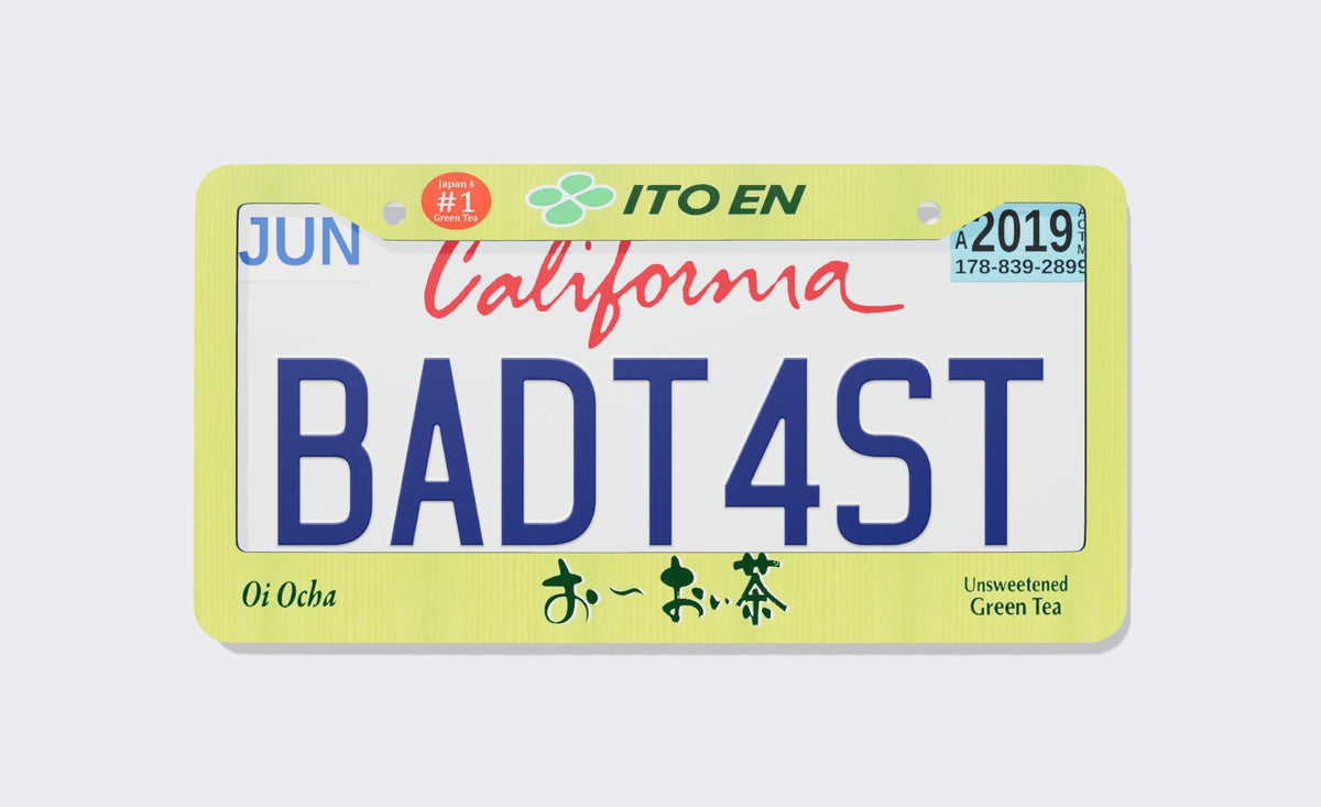 Ito En Green Tea License Plate Frame