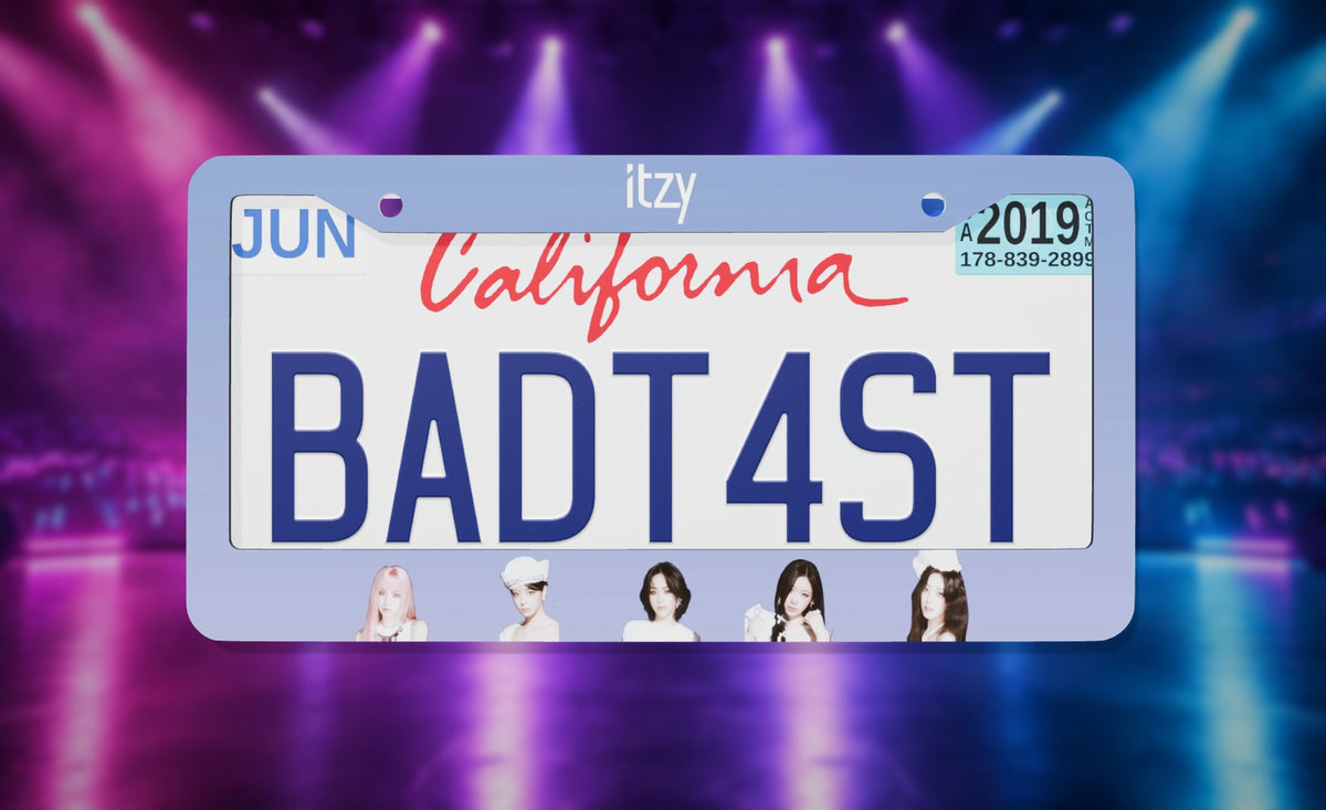 Itzy Pink Kpop License Plate Frame