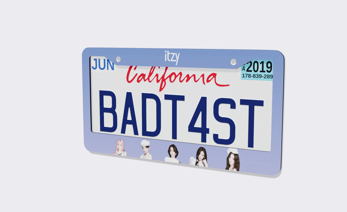 Itzy Pink Kpop License Plate Frame