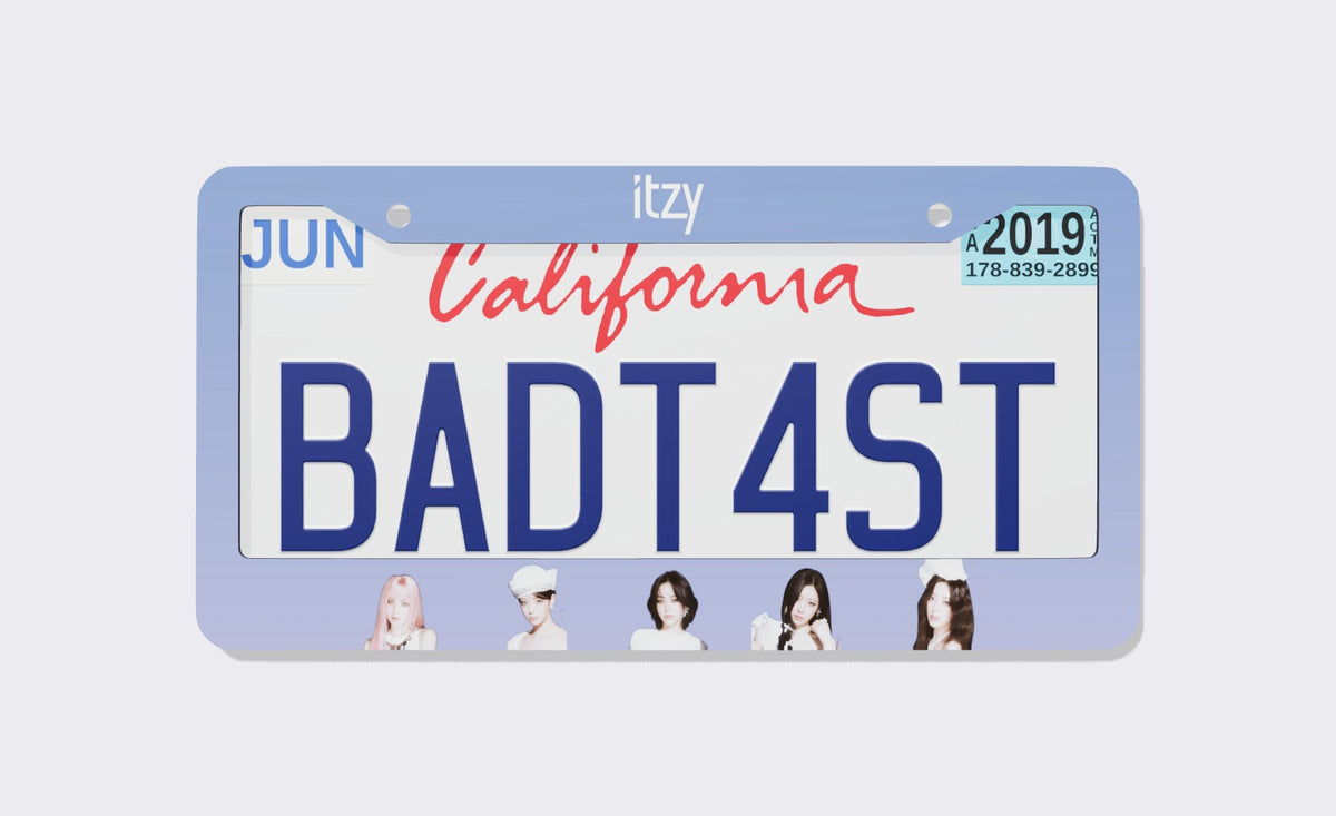 Itzy Pink Kpop License Plate Frame