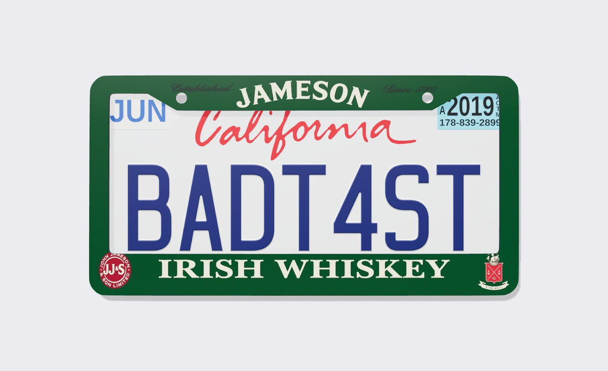 Jameson Whisky License Plate Frame