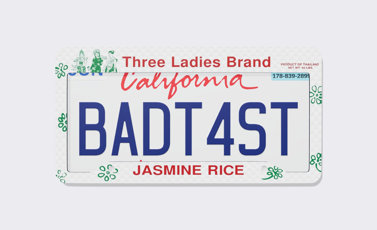 Jasmine Rice License Plate Frame