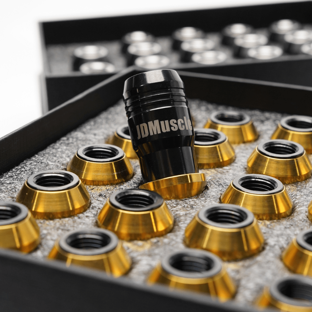 JDMuscle Titanium Lug Nuts 12x1.5 [Universal Fitment-Honda, Lexus, Toyota]