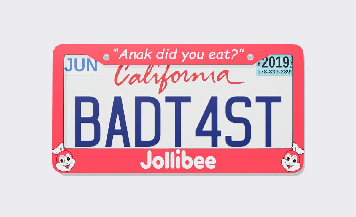 Jollibee License Plate Frame
