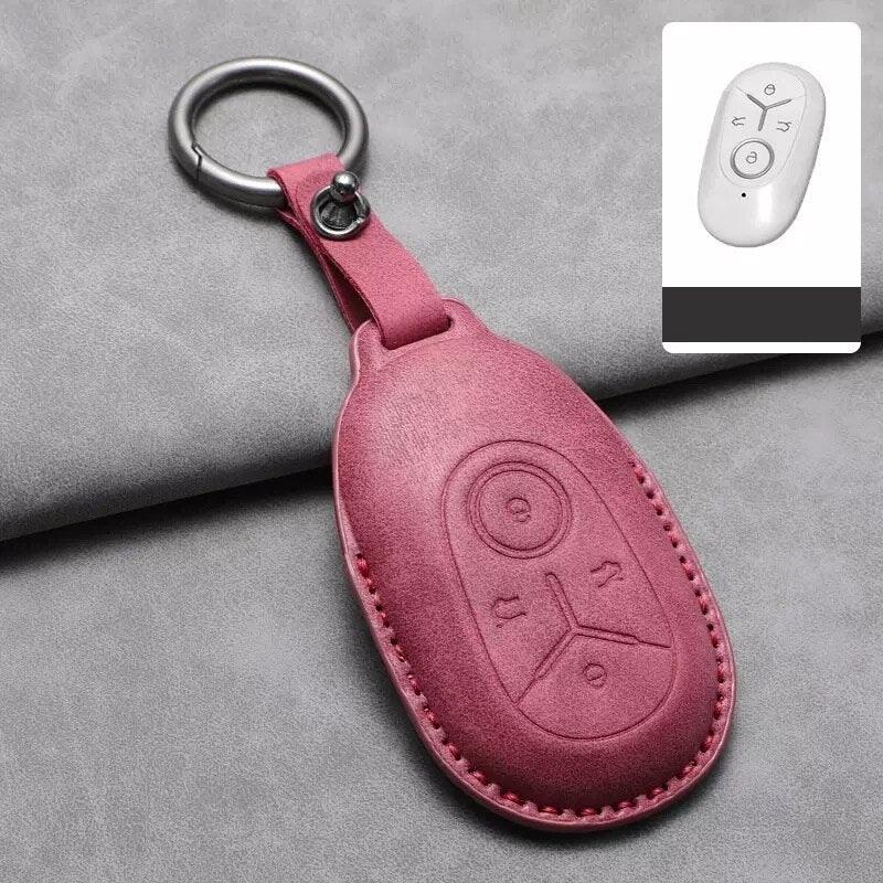 EVSTITAN Suede Leather Key Holder for Geely EX2/E2