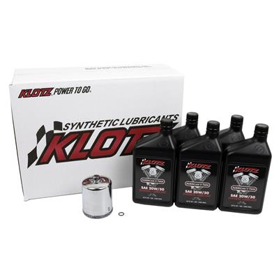 Klotz Synthetic Basic V-Twin Oil Service Kits - KH109