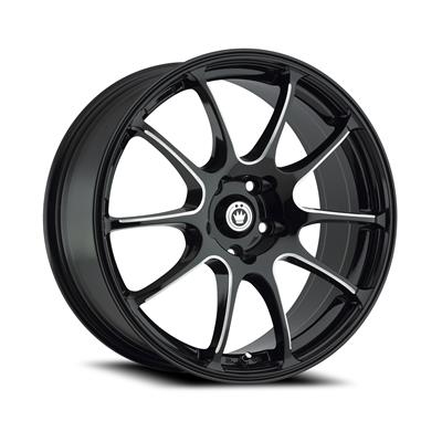 Konig Illusion Gloss Black Wheels with Machined Spokes - IL77100405