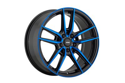 Konig Myth Gloss Black Wheels with Machined Blue Tint Face - MY8851243F