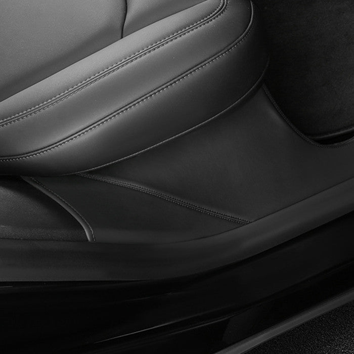 Tesery Leather Rear Door Sill Protector for Tesla Model Y 2020-2025.03