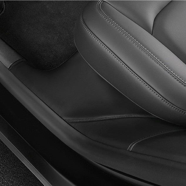 Tesery Leather Rear Door Sill Protector for Tesla Model Y 2020-2025.03