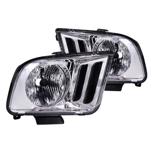 Spec-D 05-09 Ford Mustang OEM Style Headlights Chrome/Clear