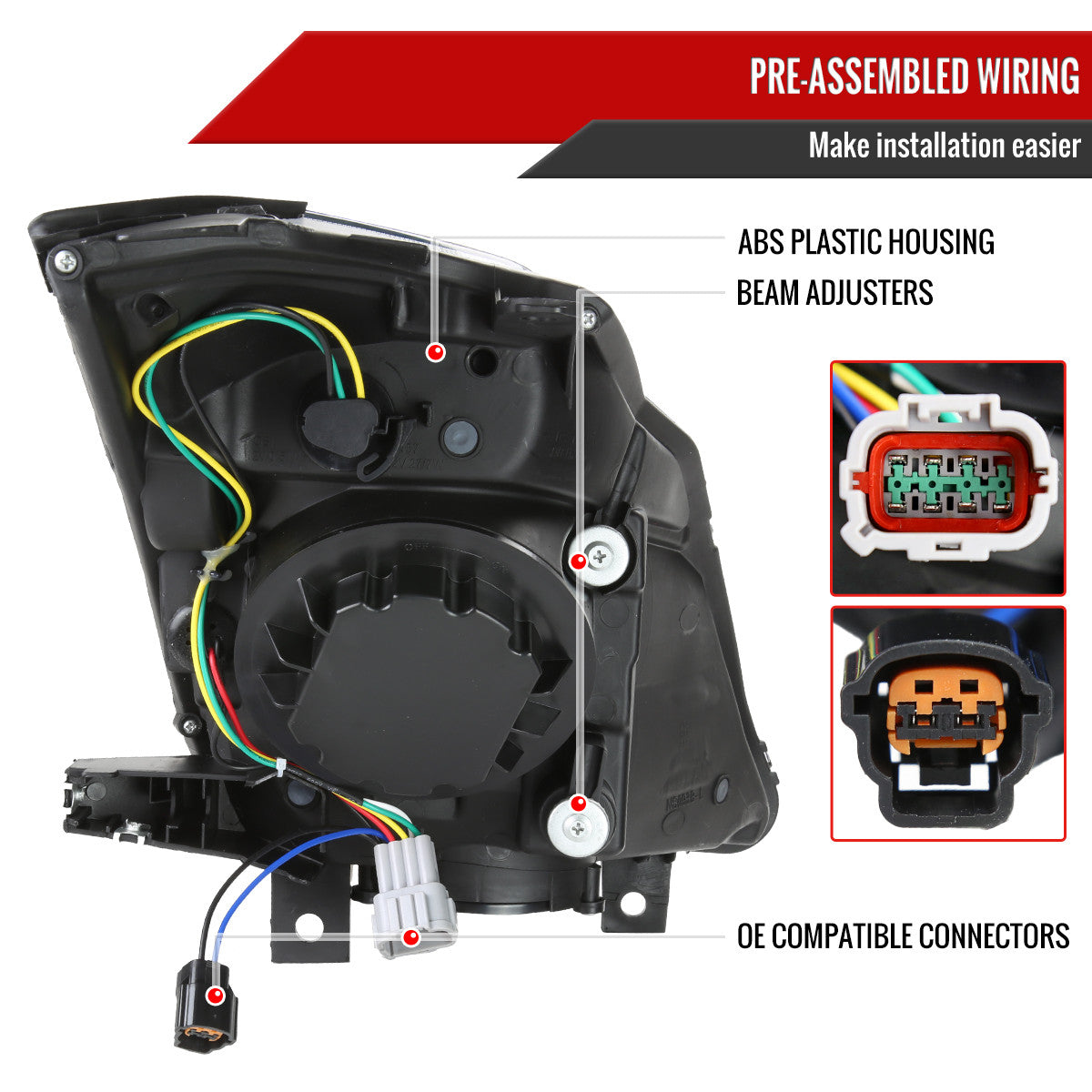 NTXGlow Switchback Headlights (2006–2009 Nissan 350Z)