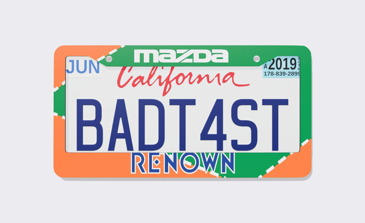 Mazda Renown Racing License Plate Frame