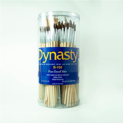 Mack Brush Company Dynasty Camel Hair Watercolor Brush Assortments - B100