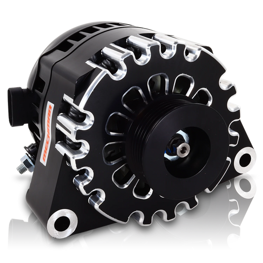 Mechman 240 Amp Billet Racing Alternator C5 / C6 Corvette 5.7L 6.2L - Black Anodized