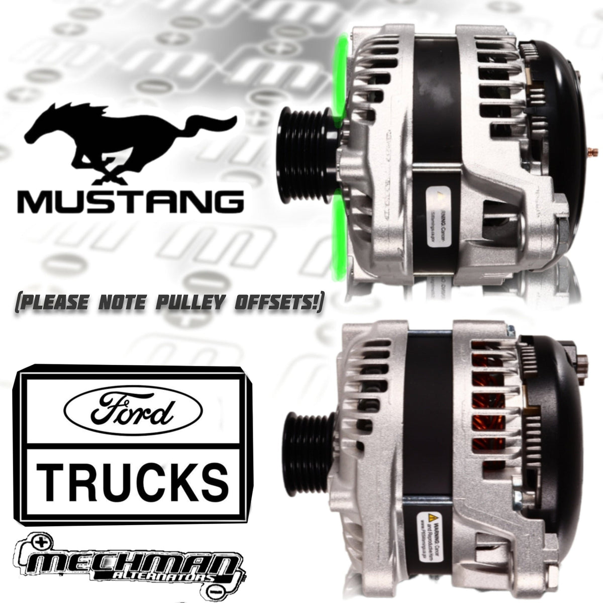 Mechman 240 Amp Elite Series Racing Alternator Ford 5.0L Motor Swap - 1 Wire Turn On - image 2