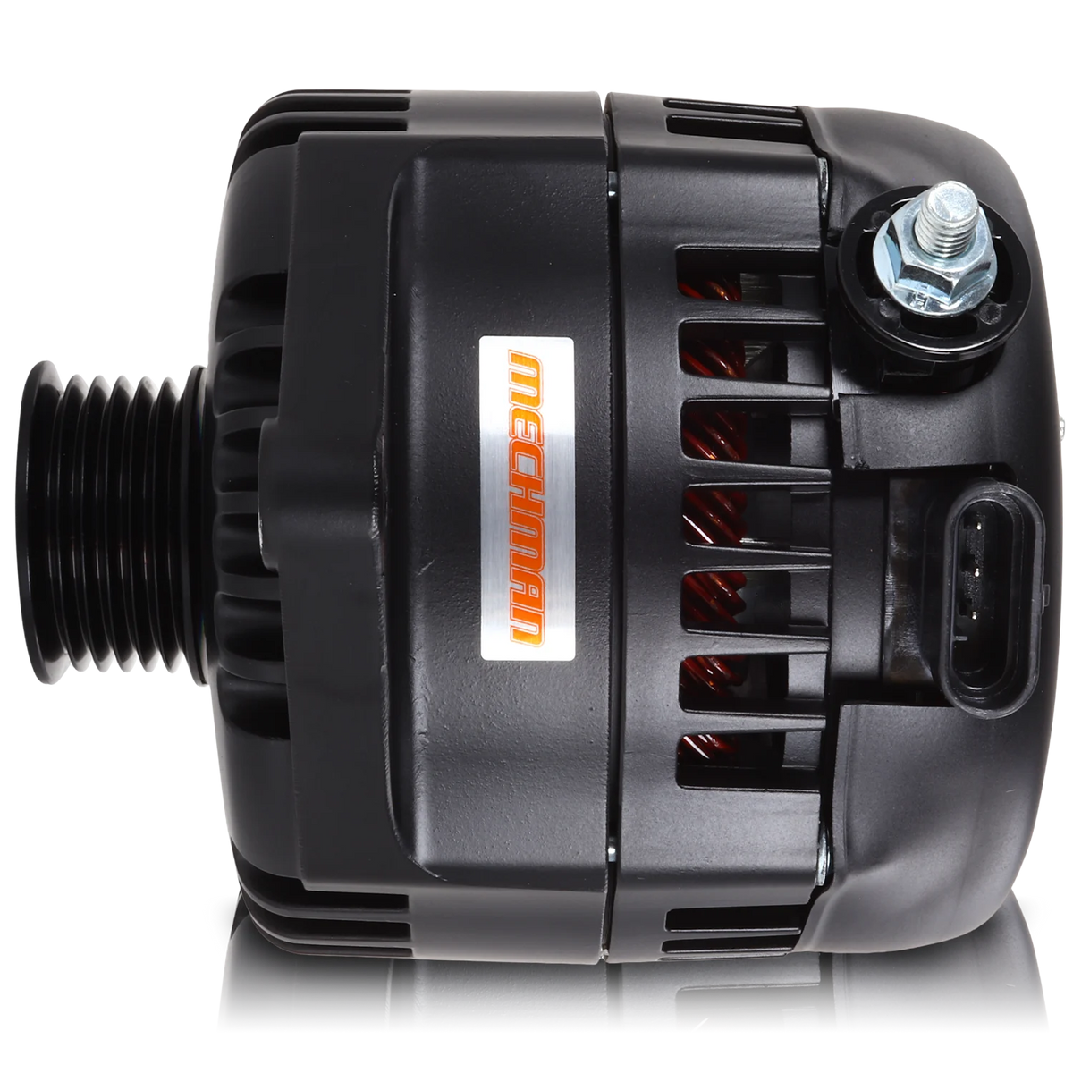 Mechman 240 Amp Racing Alternator 1965-1985 GM - Black - image 4