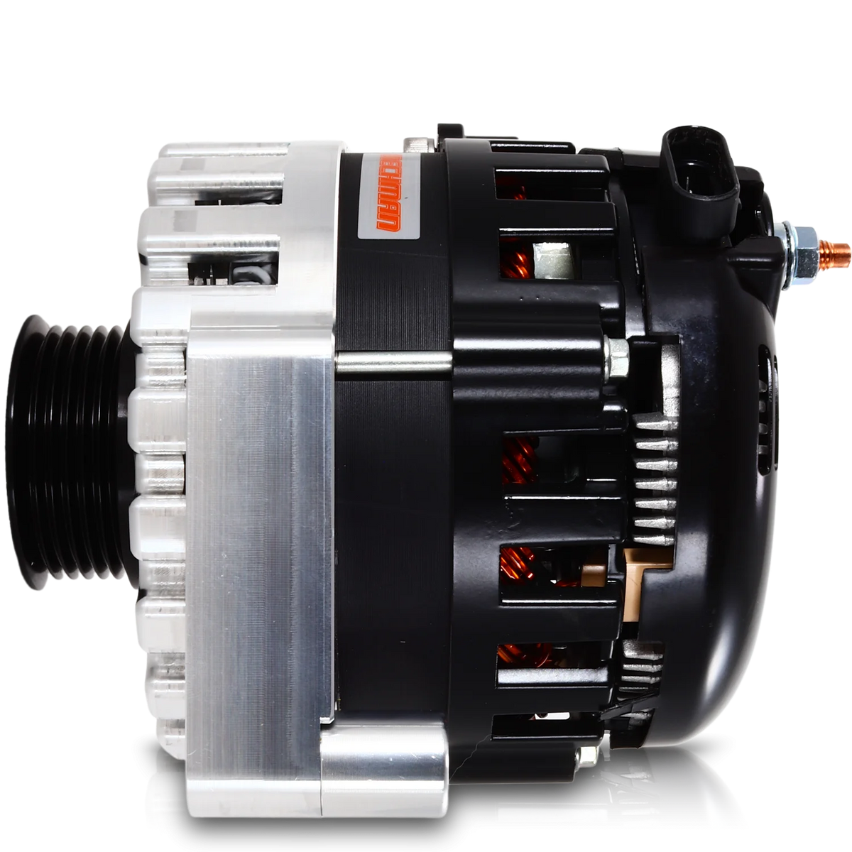 Mechman 250 Amp High Output Alternator 2010-2015 Chevrolet Camaro 6.2L Non-Supercharged - Machined - image 2