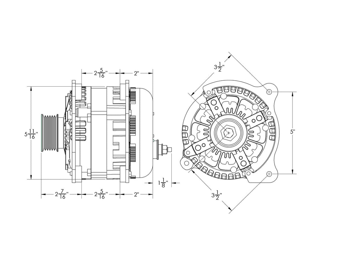Mechman 370 Amp High Output Alternator 1992-2004 Volkswagen Golf / Jetta / Passat 1.8L 2.0L 2.8L - image 2