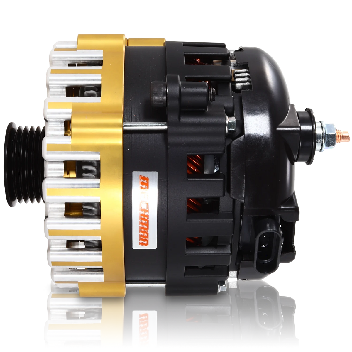 Mechman 400 Amp High Output Alternator 1996-2004 GM Truck 4.3L 4.8L 5.3L 5.7L 6L - Gold Billet - image 2