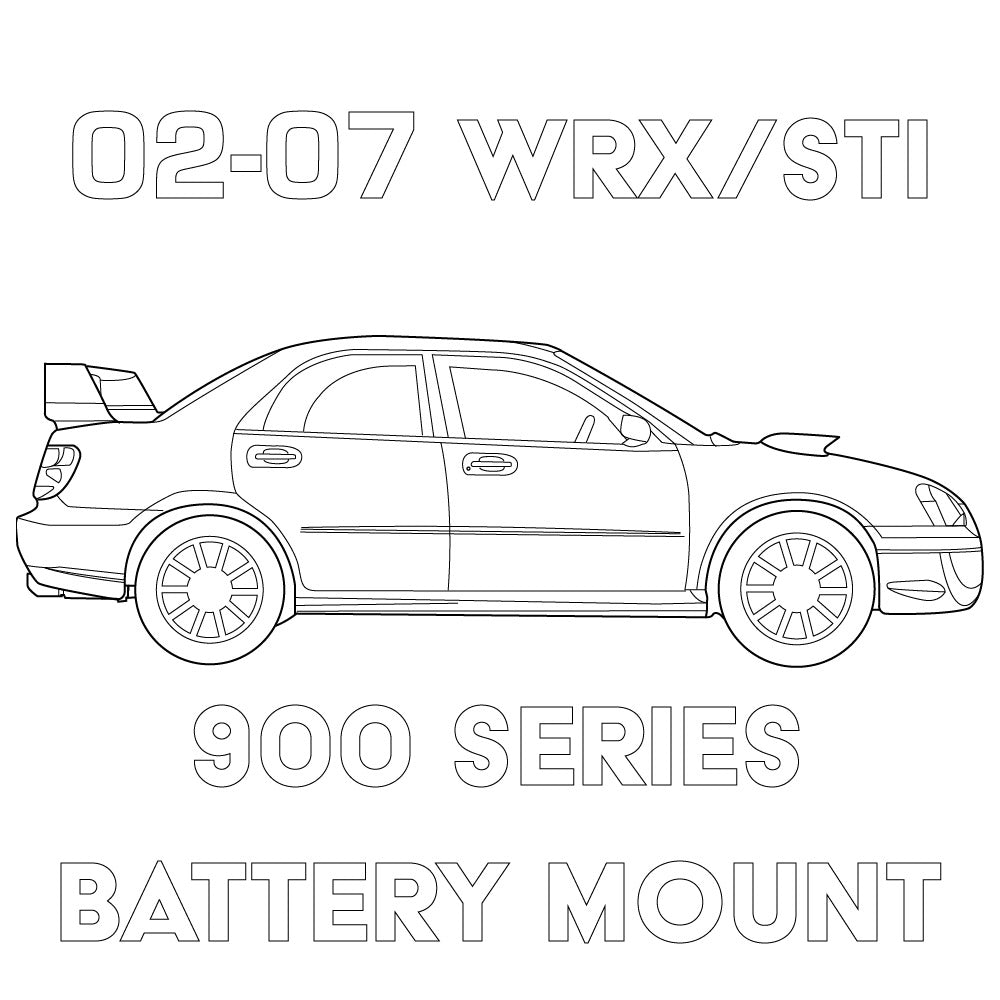 MeLe Design 2002-2007 WRX/STI 900 Series Battery Mount