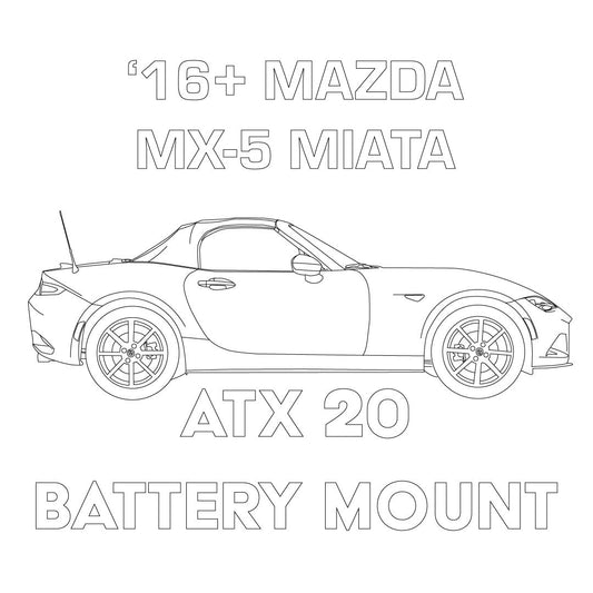 MeLe Design 2016+ Mazda MX-5 (ND) Miata ATX20 Battery Mount