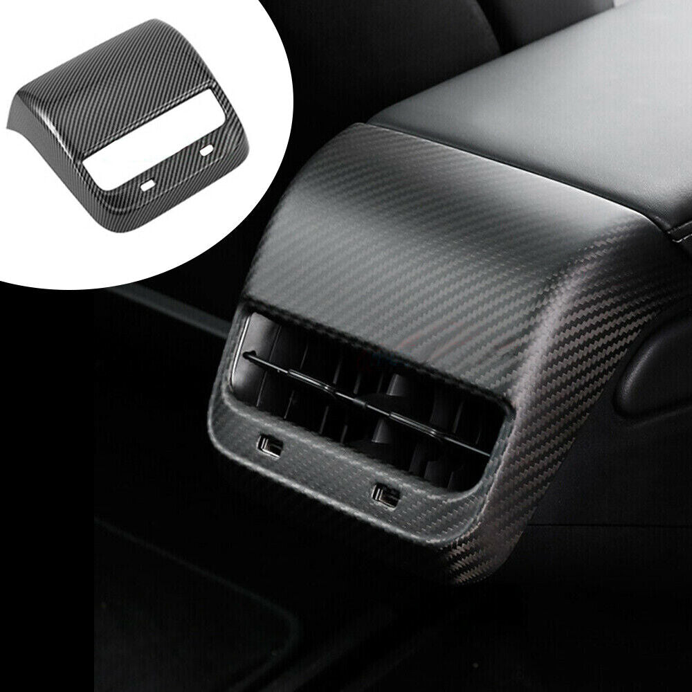 Tesery Model 3 / Y Backseat Air Vent Cap Cover - Carbon Fiber Interior Mods