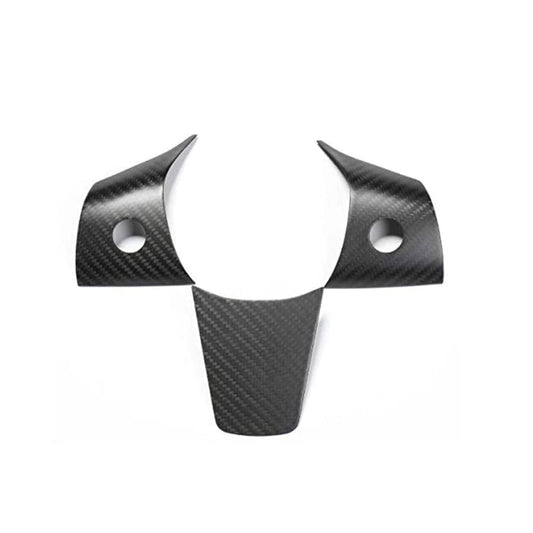 Tesery Model 3 / Y Steering Wheel Middle Trim Cover - Carbon Fiber Interior Mods