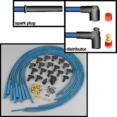 Moroso Blue Max Solid Core Spark Plug Wire Sets - 72800
