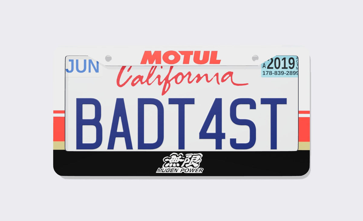 Mugen Motul Racing License Plate Frame