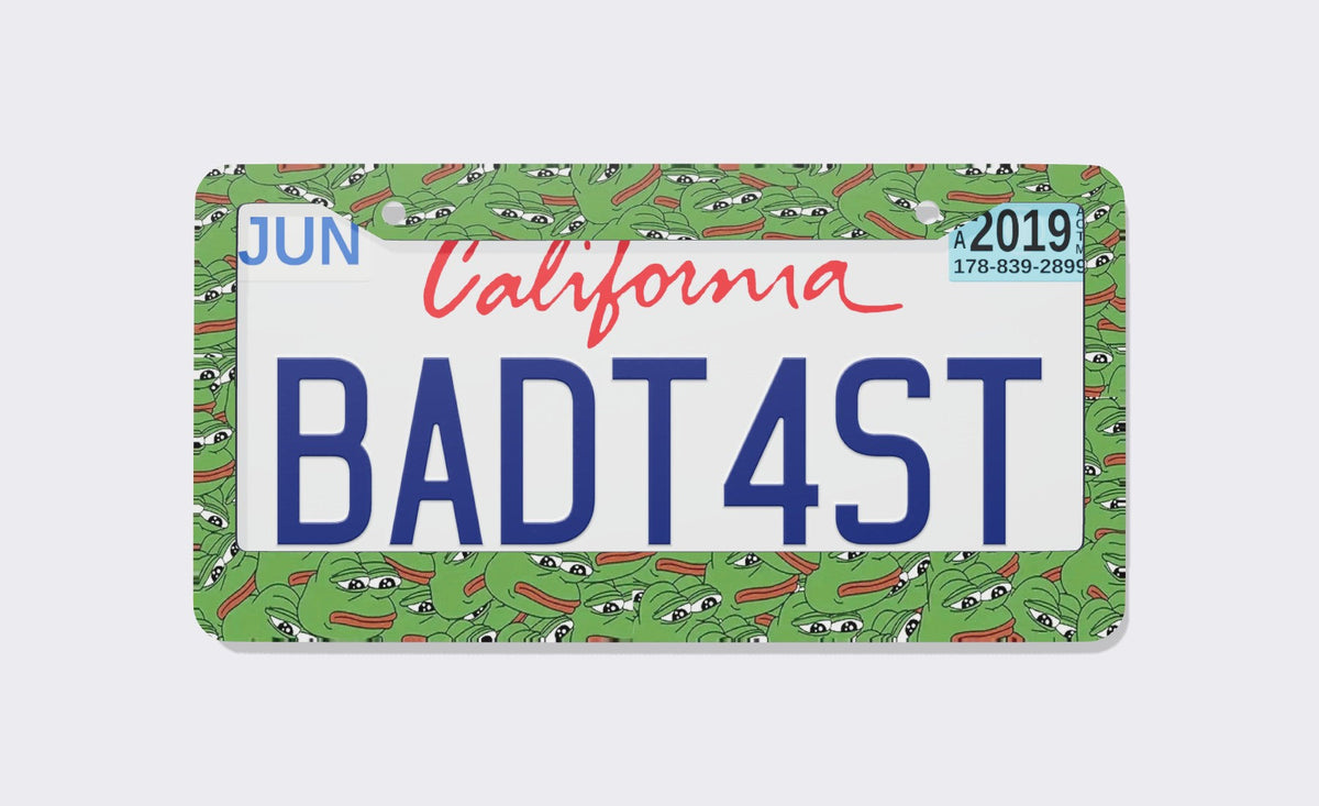 Pepe the Frog License Plate Frame