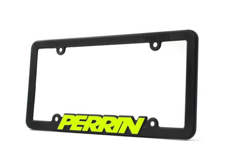 JDMuscle Perrin [Universal] License Plate Frame - Black w/Neon Yellow Lettering