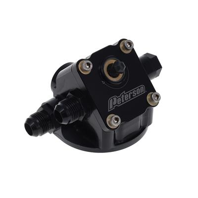 Peterson Fluid Systems Oil Filter Mounts with Engine Oil Primers - 091514