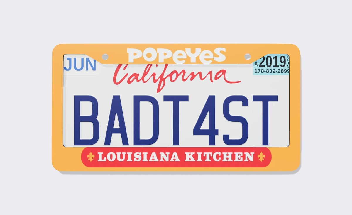 Popeyes Louisiana Chicken License Plate Frame