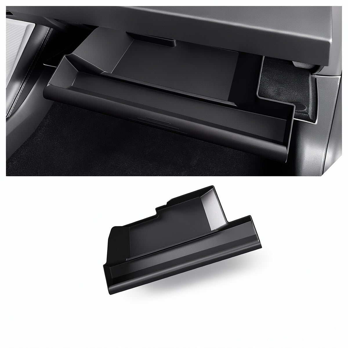 Tesery Push-Pull Glovebox Storage Case for Tesla Model 3 Highland / Model Y Juniper / YL (LHD)