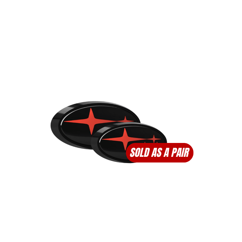 JDMuscle Racing Art [15-21 WRX/STI] Front + Rear Emblem Kit