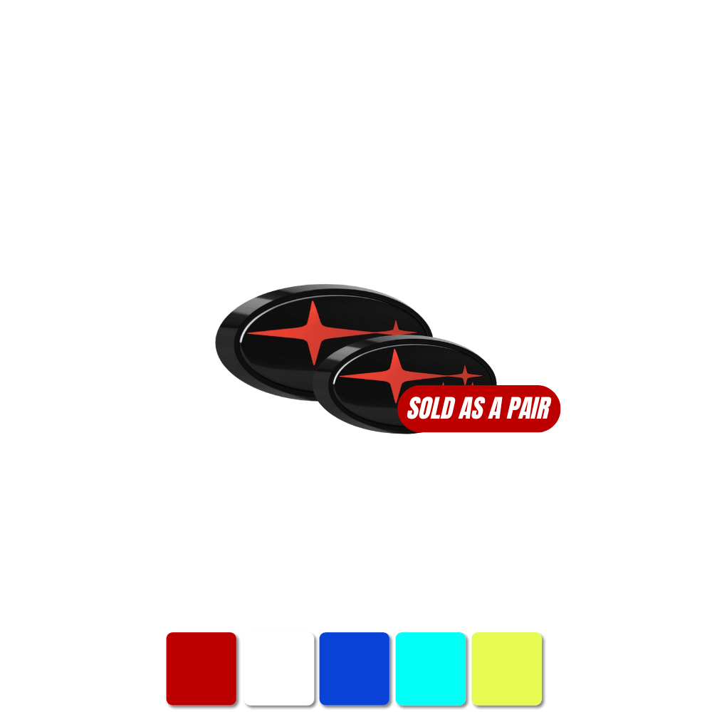 JDMuscle Racing Art [22-26 WRX] Front + Rear Emblem Kit