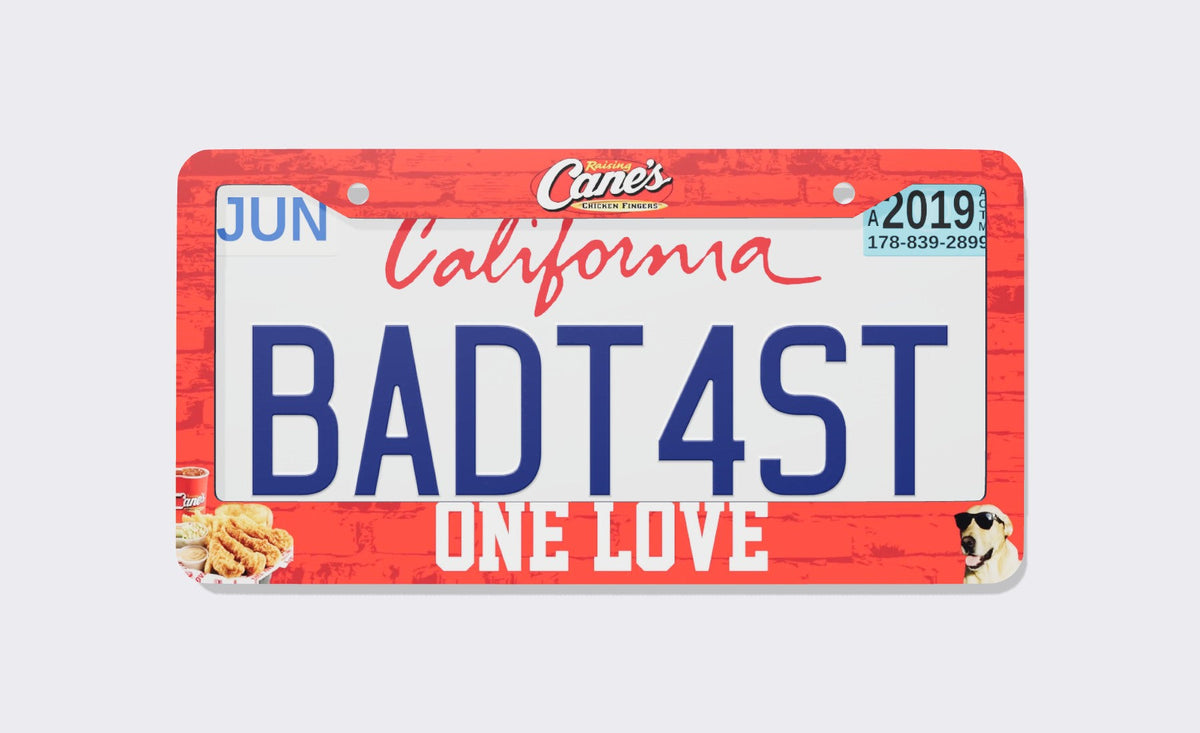Raising Cane's License Plate Frame