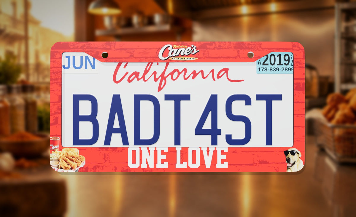 Raising Cane's License Plate Frame