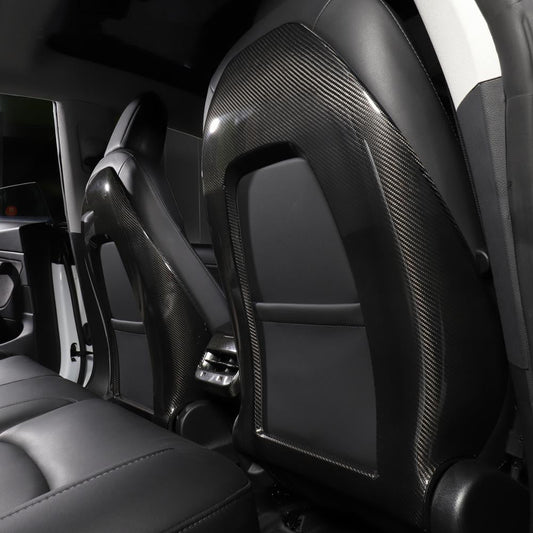 Tesery Back Seat Cover for Model 3 / Y - Real Carbon Fiber Interior Mods