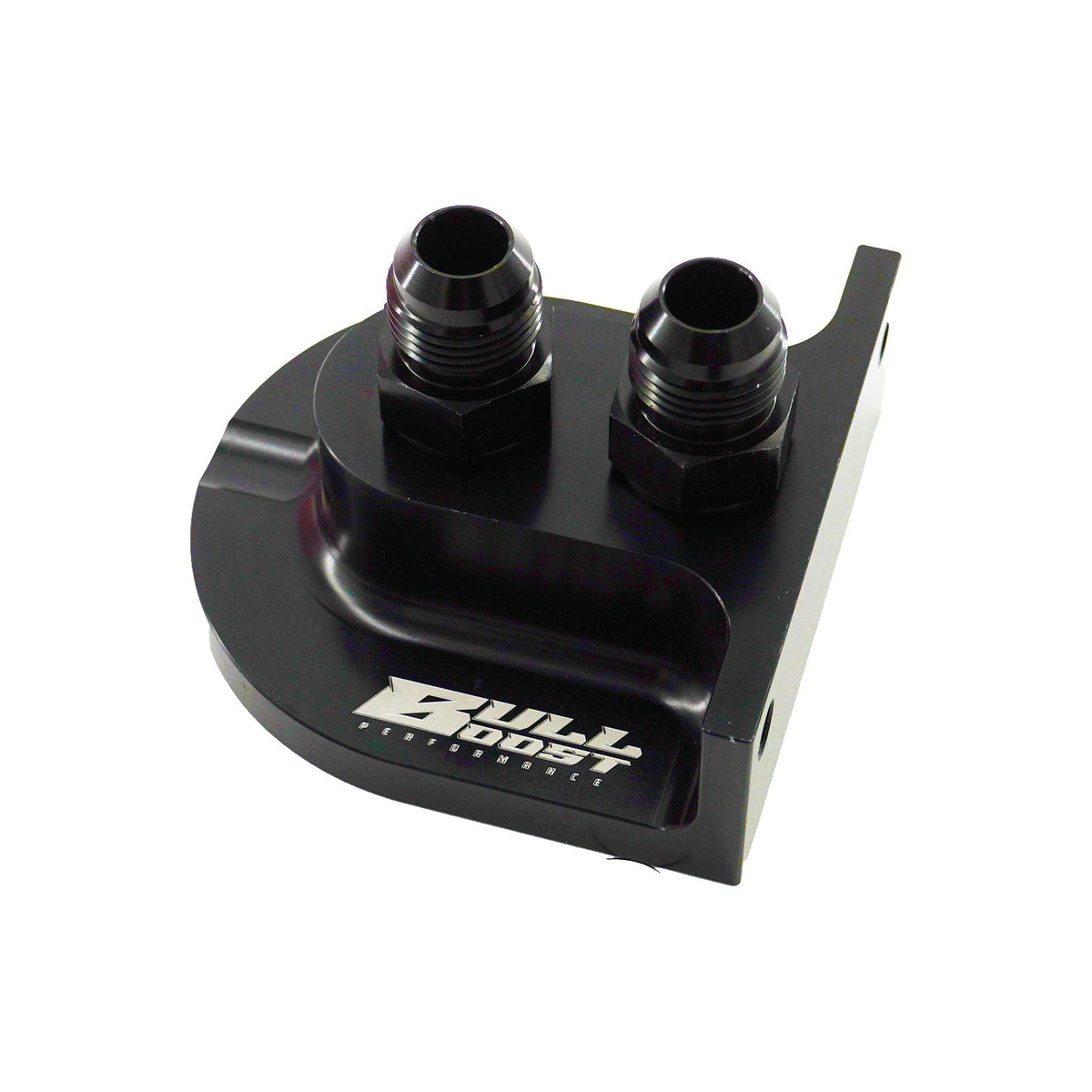 Bull Boost Billet Remote Oil Filter Relocation Mounting Bracket -10 AN with Pressure Port