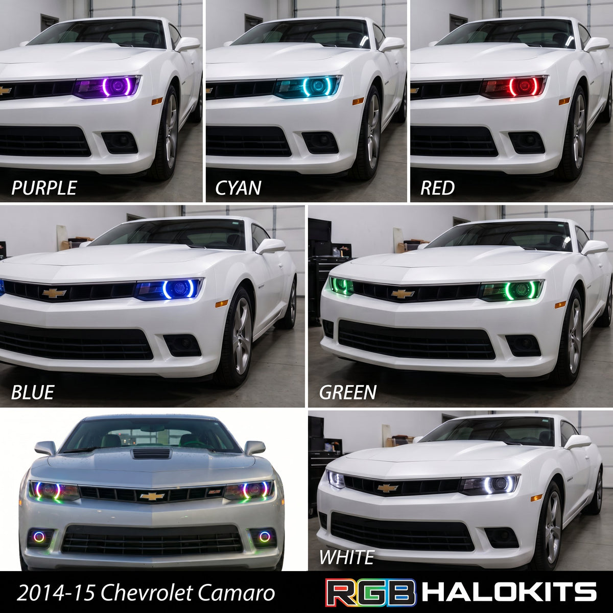 RGB Halo Kits Chevrolet Camaro RS/SS Multicolor DRL Boards (2014-2015) - image 2