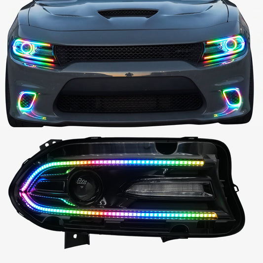 RGB Halo Kits Dodge Charger Flow Series DRL Boards (2015-2024)