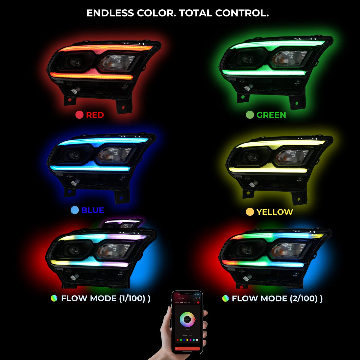 RGB Halo Kits Dodge Durango Multicolor Flow DRL Kit (2021-2026) - image 2